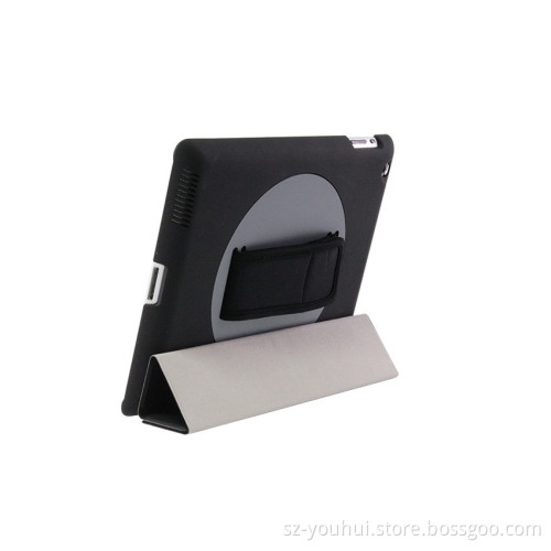 Special design rotating 360 degree handheld plastic case for iPad , for iPad smart case factory outlet